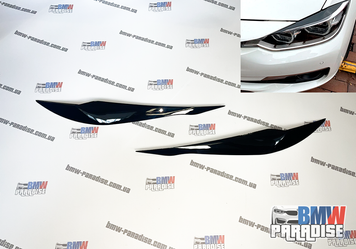 Реснички (накладки) на фари BMW 3 Series F30 F31 2012-18 322-46 фото