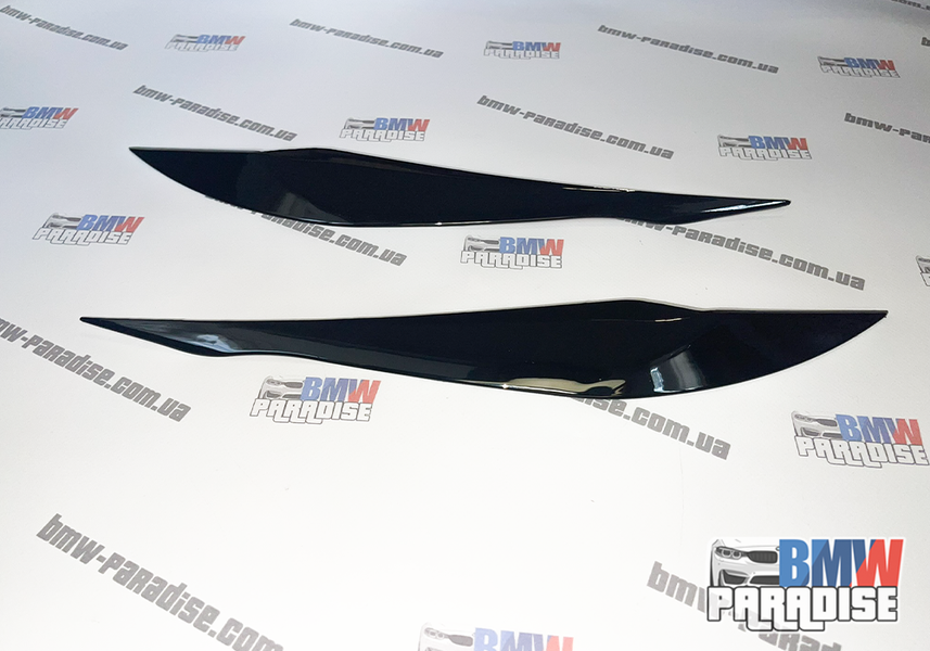 Реснички (накладки) на фары BMW 3 Series F30 F31 2012-18 322-46 фото