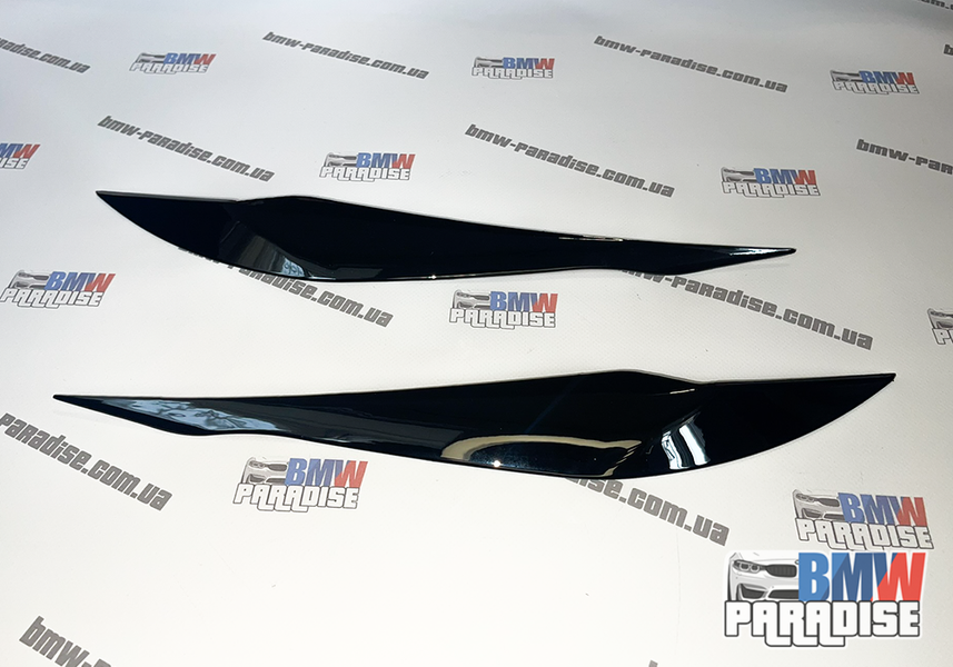 Реснички (накладки) на фары BMW 3 Series F30 F31 2012-18 322-46 фото