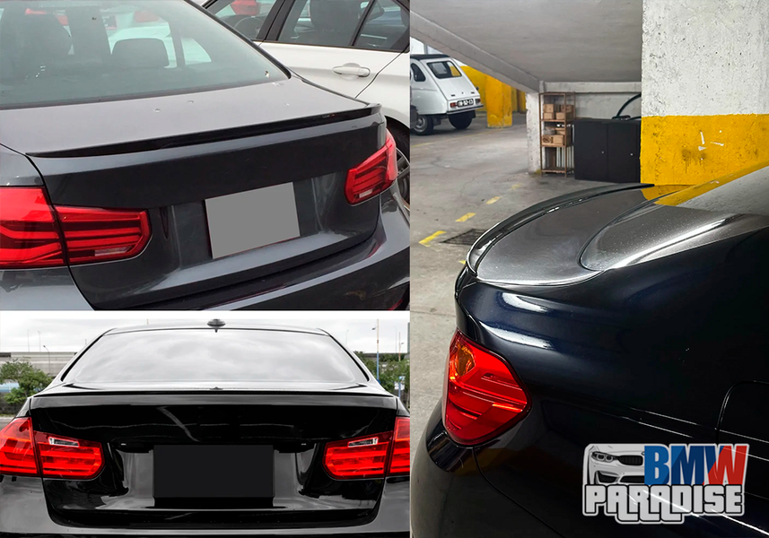 Лип спойлер для BMW F30 Накладка на крышку багажника Черный глянец 322-59 фото