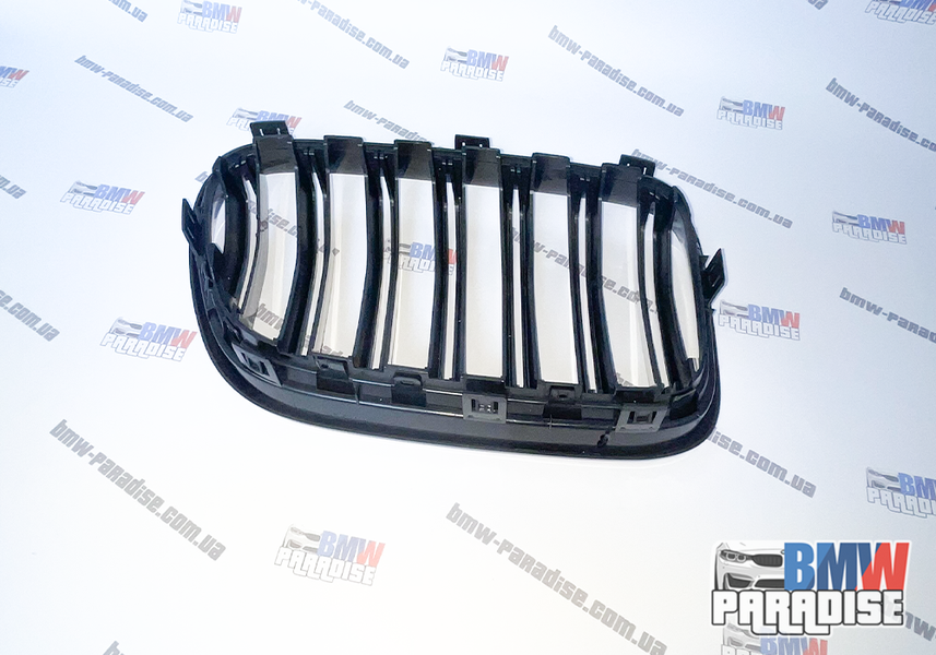 Подвійніа решітка радіатора в М-стилі ГРИЛЬ BMW X3 F25 (2010-2013) Дорест Чорний глянець 322-134 фото
