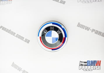Значок на капот или багажник BMW 74 мм Юбилей 50 лет 322-268 фото