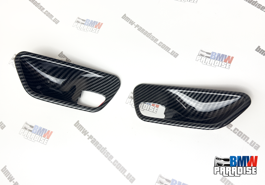 Карбоновые вставки для внутренних ручек открывания дверей BMW F30 F32 F36 F31 F342 F33 2 шт. 322-320 фото