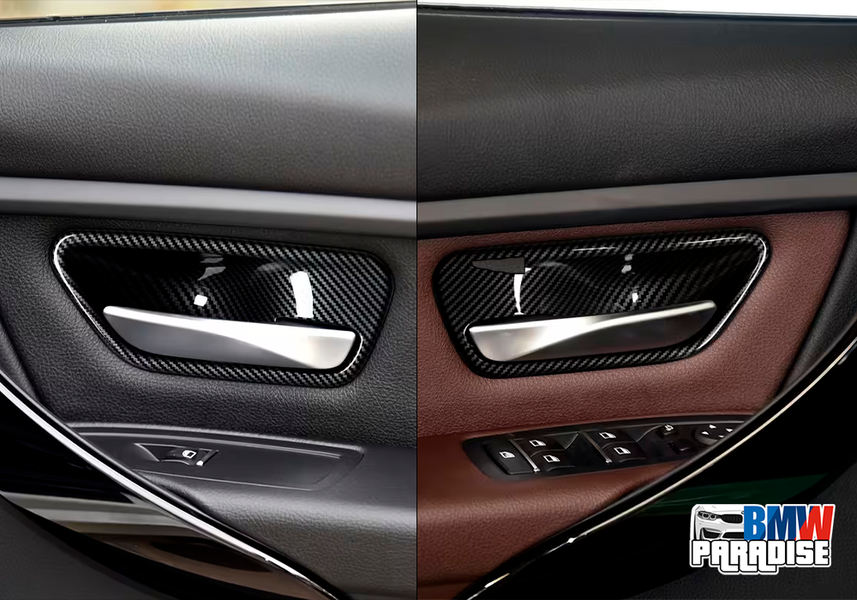 Карбоновые вставки для внутренних ручек открывания дверей BMW F30 F32 F36 F31 F342 F33 2 шт. 322-320 фото