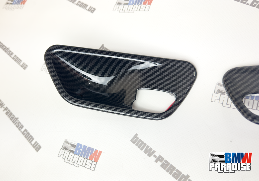 Карбоновые вставки для внутренних ручек открывания дверей BMW F30 F32 F36 F31 F342 F33 2 шт. 322-320 фото