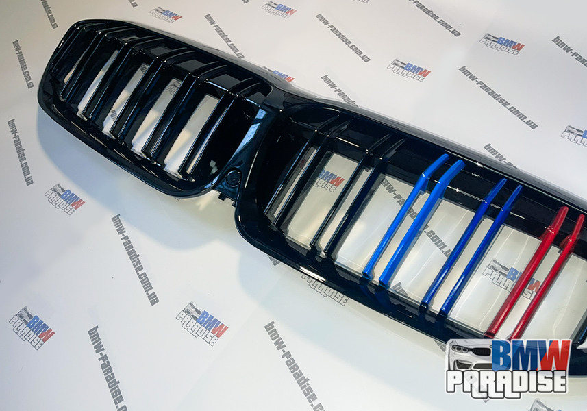 Подвійні решітка радіатора "гриль" з М-кольорами BMW G20 322-54 фото