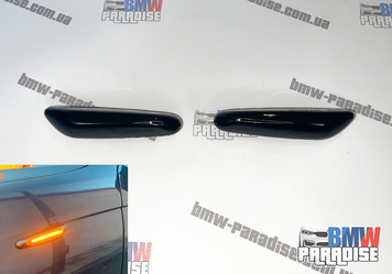 Динамический LED повторители поворотов, тонированные BMW E46 E60 E90 E91 E87 E81 E83 E84 E88 E92 E82  322-6 фото