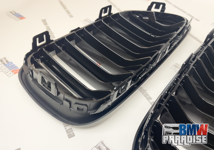 Подвійна решітка радіатора в М2-стиле BMW 2 Series F22 F23 F87 2014-2018 322-229 фото