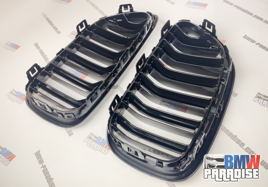 Подвійна решітка радіатора в М2-стиле BMW 2 Series F22 F23 F87 2014-2018 322-229 фото