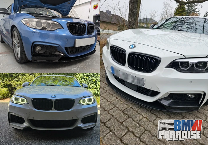 Подвійна решітка радіатора в М2-стиле BMW 2 Series F22 F23 F87 2014-2018 322-229 фото