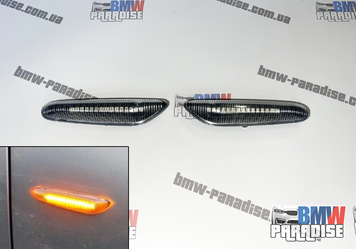 Динамический LED повторители поворотов, прозрачные BMW E46 E60 E90 E91 E87 E81 E83 E84 E88 E92 E82 322-125 фото