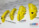 Накладки на суппорта BREMBO универсальные Желтые под 14,15,16 диск 322-113 фото 3