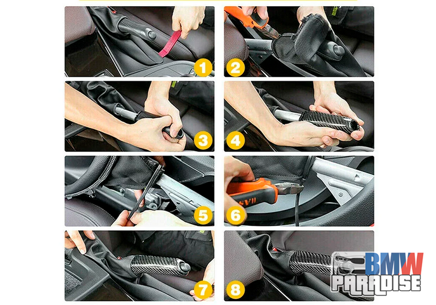 Карбоновая Накладка на ручку ручного тормоза BMW E90 F10 F30 F20 E81 322-72 фото