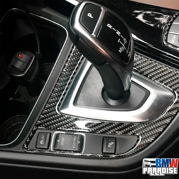 Накладка на центральну консоль навколо селектора АКПП Carbon Look BMW F30 F31 F32 F33 F34 F36 2014&ndash;2017 322-74 фото