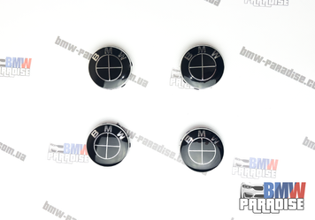 Ковпачки для дисків БМВ 56mm Повністю чорні  322-250 фото