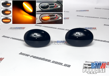 Динамические LED повторители поворотов для BMW Mini Cooper R56/R57/R58/R59 (2007&ndash;2013) Тонированные 322-116 фото