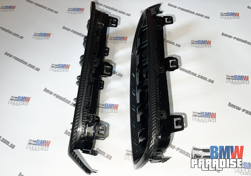 КАРБОН Подвійні ніздрі, решітка радіатора у М стилі BMW F30 F31 2012-19 322-27 фото
