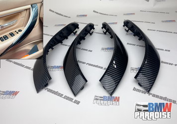Карбонові накладки (зовнішня частина) на ручки дверей BMW F30 F32 F33 F80 F82 (4 шт) 322-207 фото