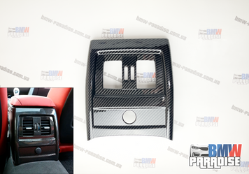 Карбоновая накладка на задний климат контроль (обдув печки) BMW 3 Series F30 F34  322-289 фото