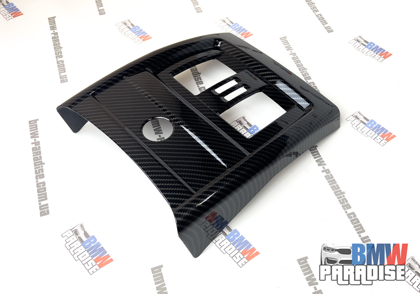 Карбоновая накладка на задний климат контроль (обдув печки) BMW 3 Series F30 F34  322-289 фото