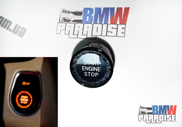 Кнопка START/STOP Diamond (crystal) чорна для BMW F20 F30 F34 G30 F10 F48 G01 G02 G05 F15 F16 F25 F26 322-252 фото