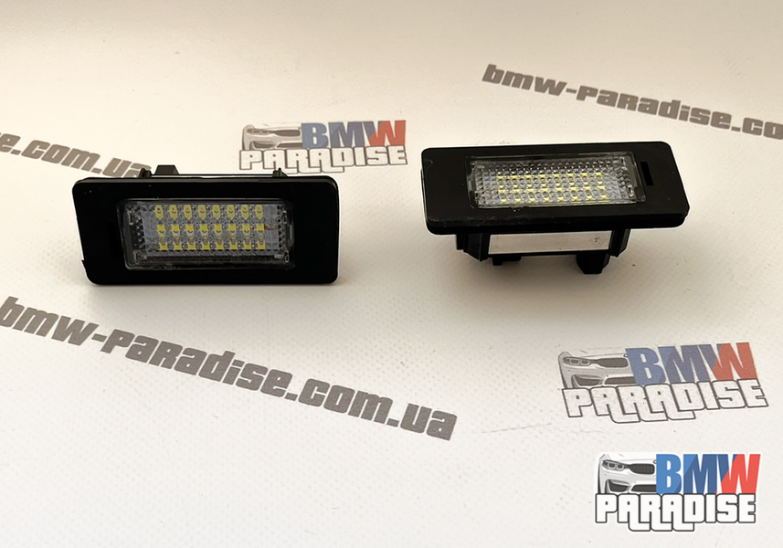 LED підсвічування номерного знака 6000k 2шт White BMW E90 E91 E92 E61 E70 E71 (БЕЗ ПОМИЛОК) 322-45 фото